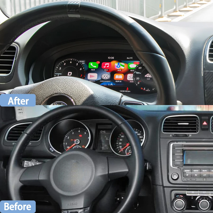 For VW Volkswagen Golf Mk6 2009-2014 Sharan 2012-2019 LCD Digital Dashboard Panel Instrument Cluster Virtual Cockpit Speedometer