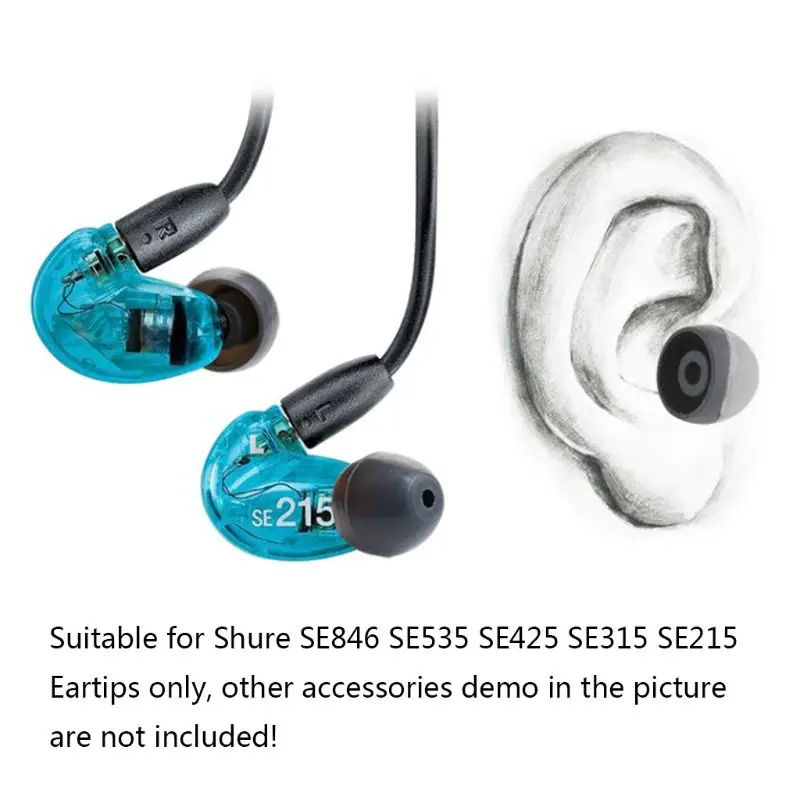 سدادات الأذن الحصير مكافحة الإفلات الأذن نصائح سماعات الأذن forSE846 SE535 SE425 SE315 سماعة إصلاح أجزاء
