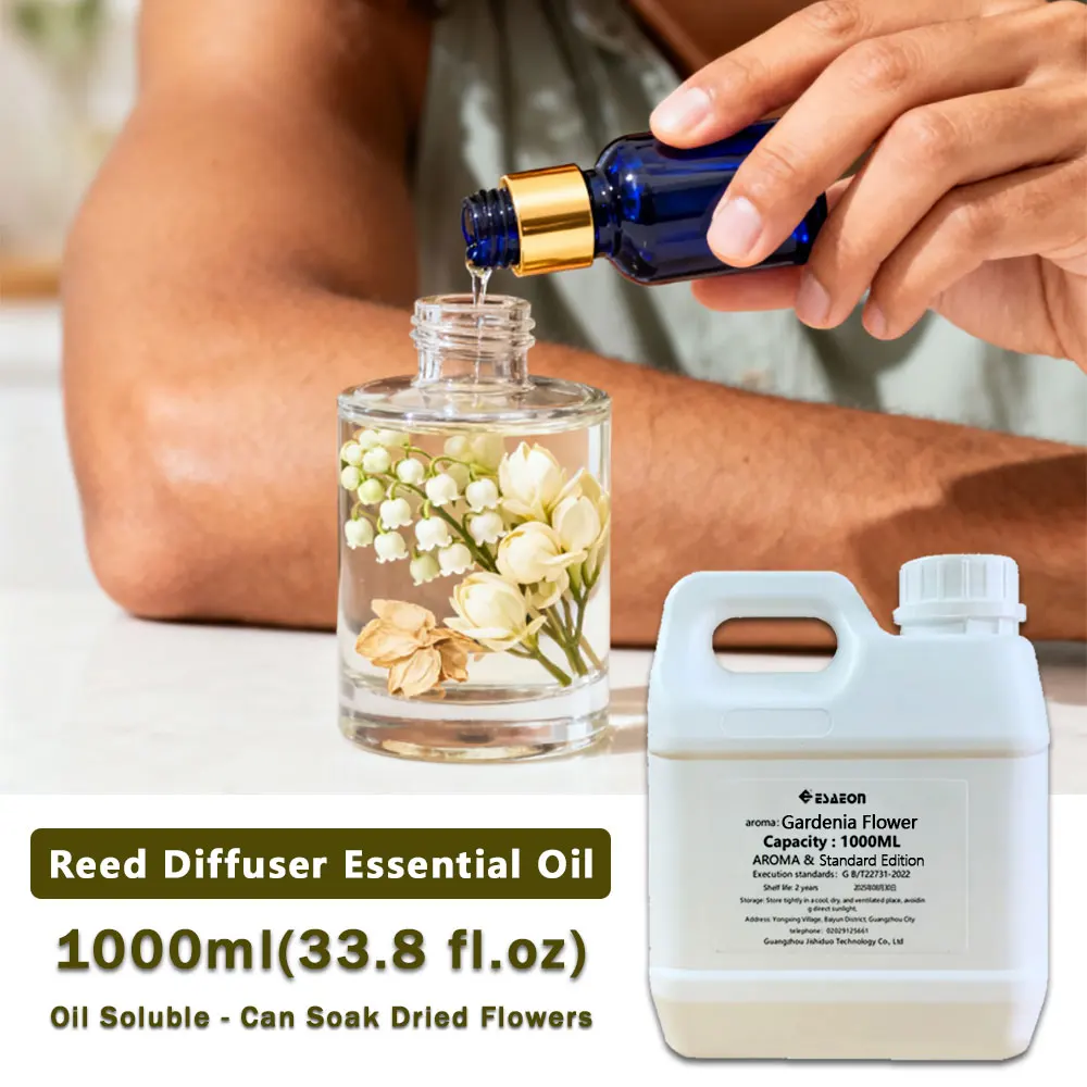 

ESAEON 1000ml (33.8 fl.oz) Gardenia/Ocean Essential Oil - For Hotel/Club/Toilet/Office/Bar Reed Diffuser & Fireless Aromatherapy