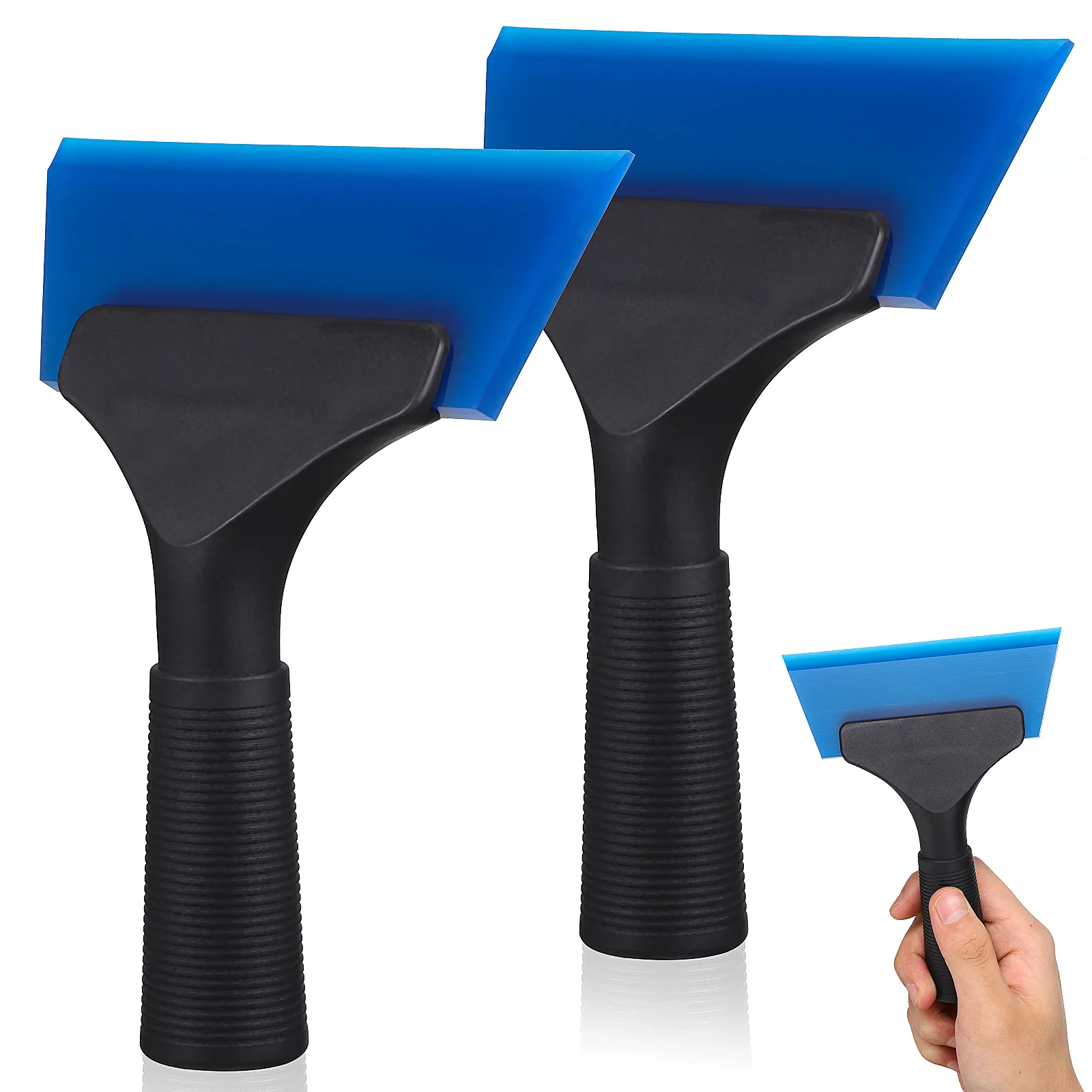 2 Pcs Glass Scraper Mirror Cleaning Tool Auto Film Squeegee Wallpaper Smoothing Car Paint Window Vinyl Plastic Tpu