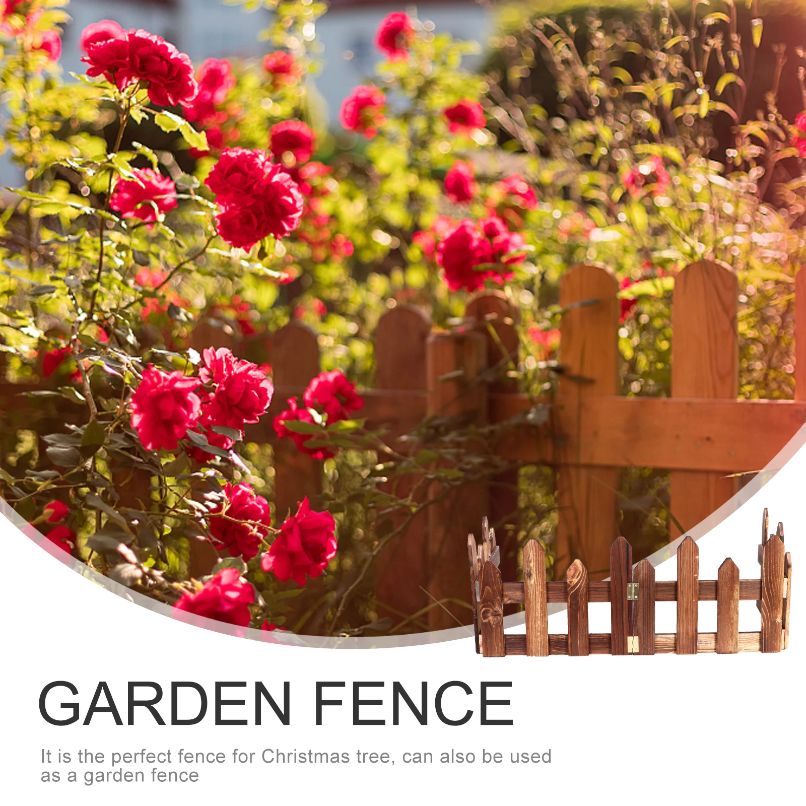 

1 Set Carbonized Wooden Fencing Durable Eco-Friendly Waterproof Anti-Corrosion Sun-Proof Large Garden Lawn Decorative Fence For