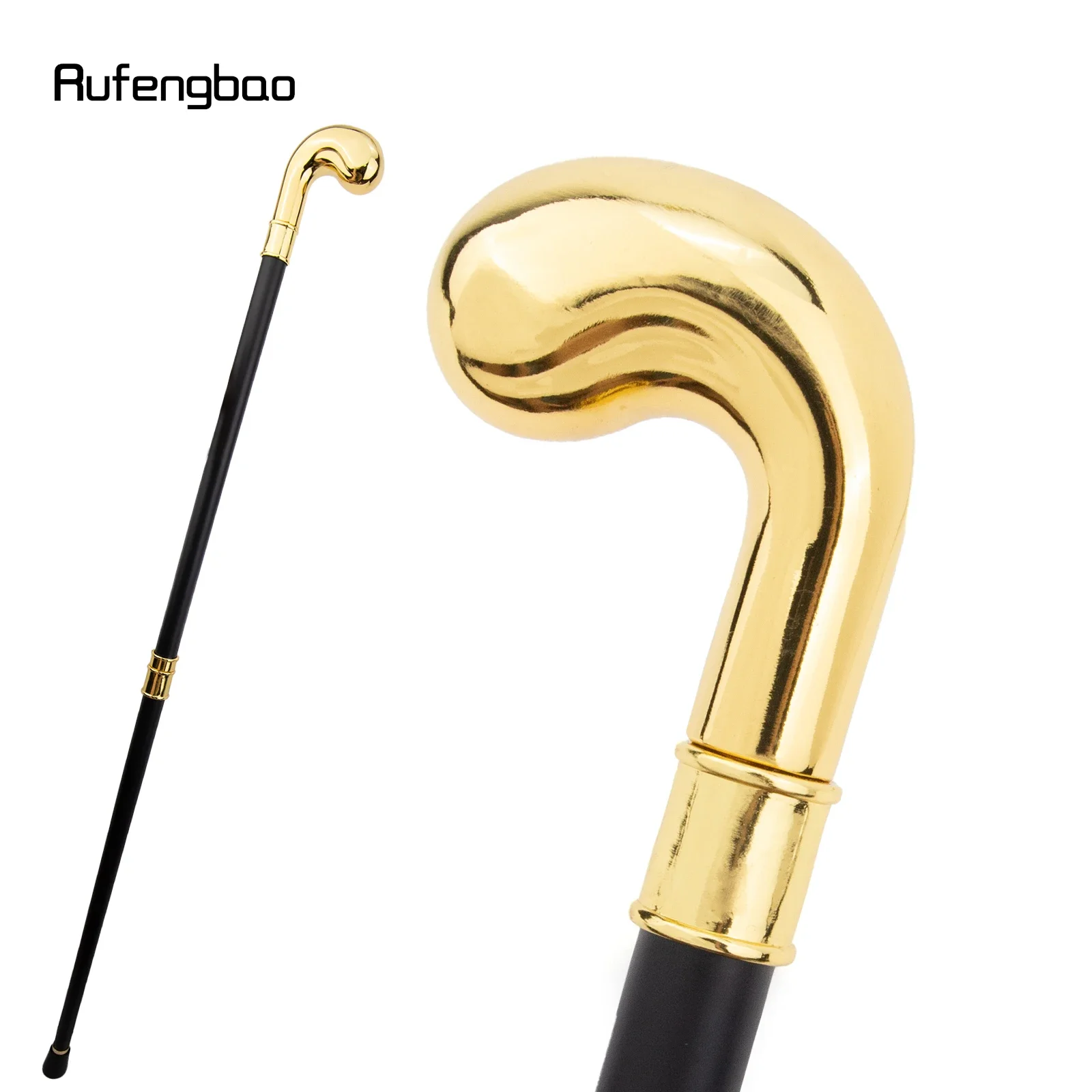 Gouden Hanger Mode Wandelstok Riet Elegante Mode Riet Cosplay Legering Crosier Vintage Stok 94cm Prestaties Podium Riet