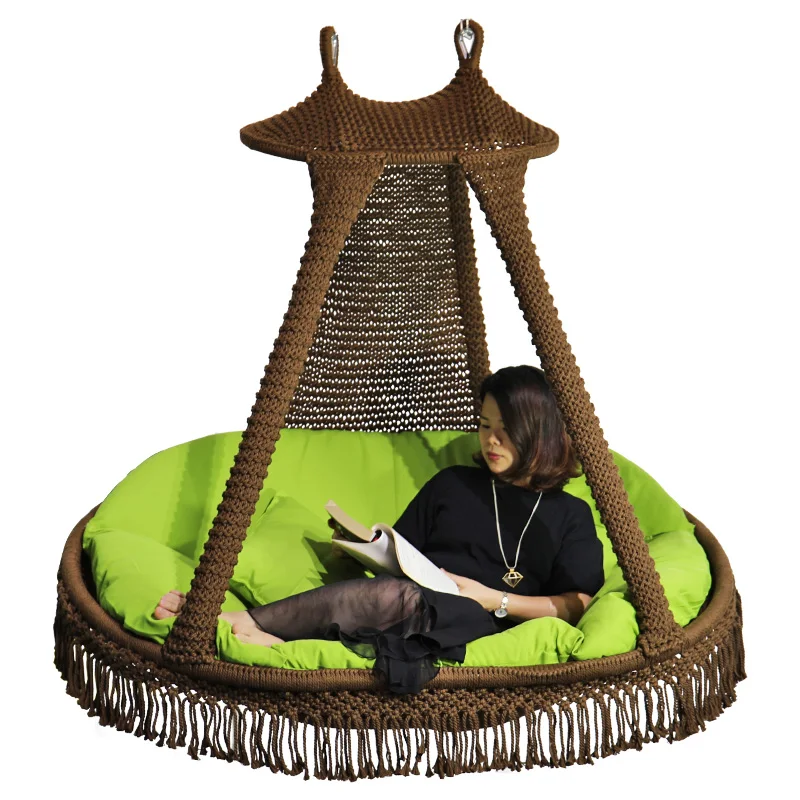 Nordic swing indoor balcony adult tassel hanging basket and chair