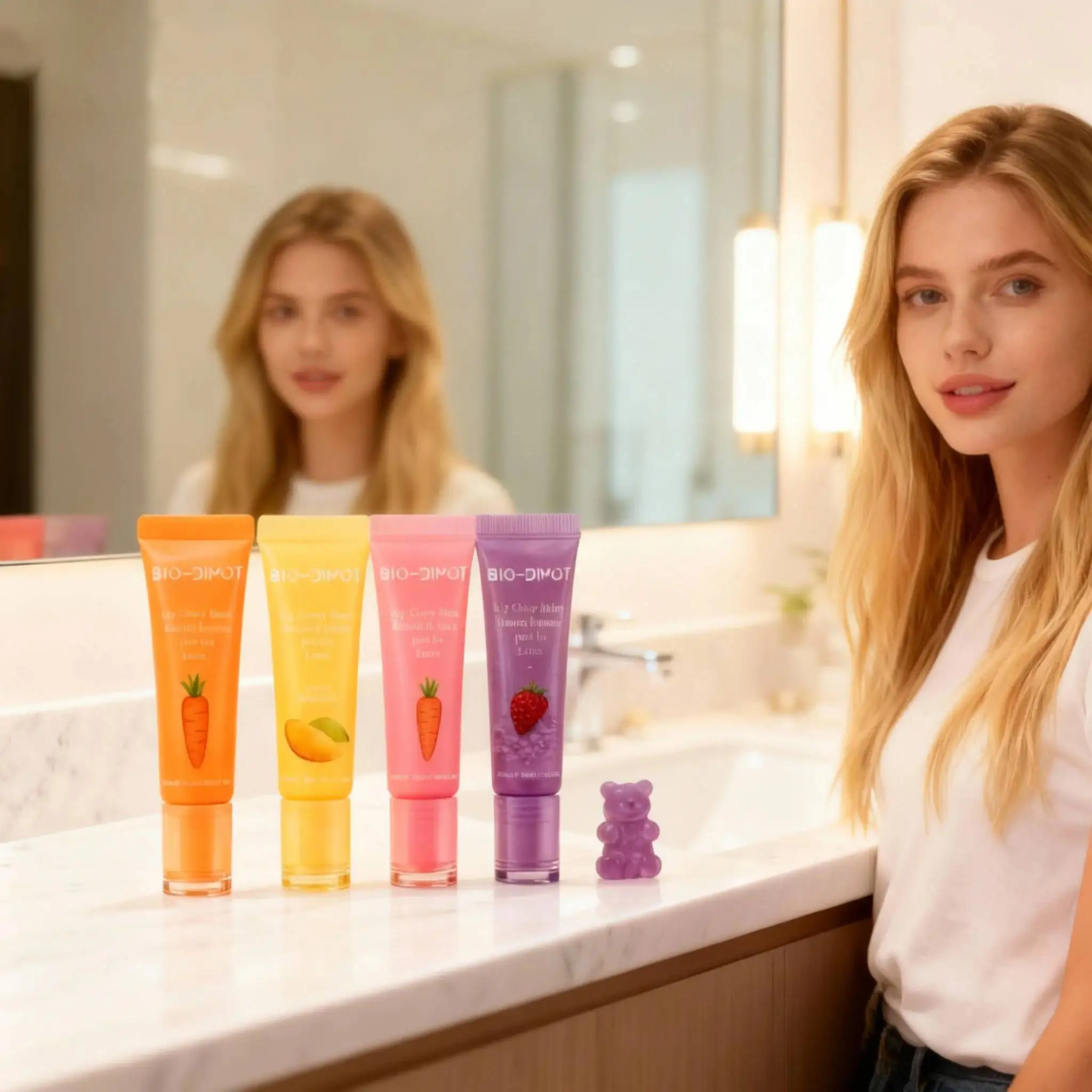 

Осенняя помада Различные фрукты Увлажняющая сыворотка для губ Блеск, желейная текстура Блокирующая влажность, средство для удаления линии губ и нелипкая