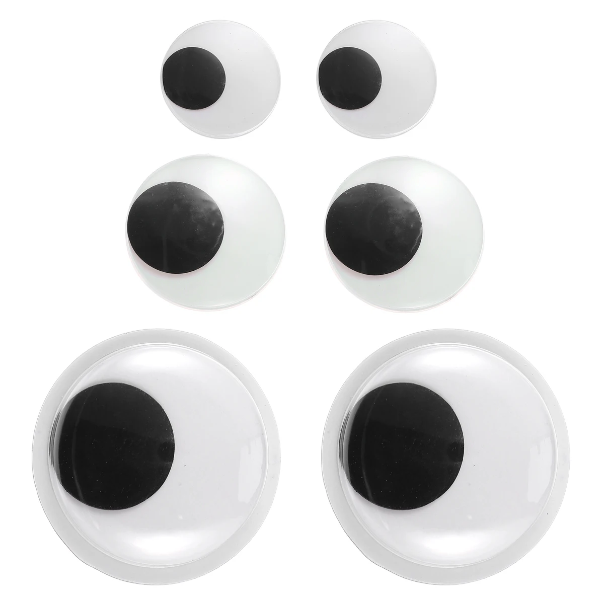 

6Pcs Black White Plastic Wiggle Eyes Craft Supplies for DIY Art Projects Christmas Decorations Fun Family Activities