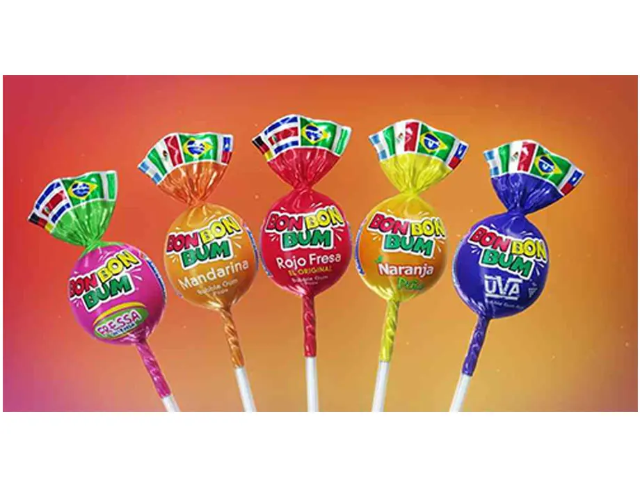 BON BUM Fiesta Colombina-assorted stick candy (24 pieces)