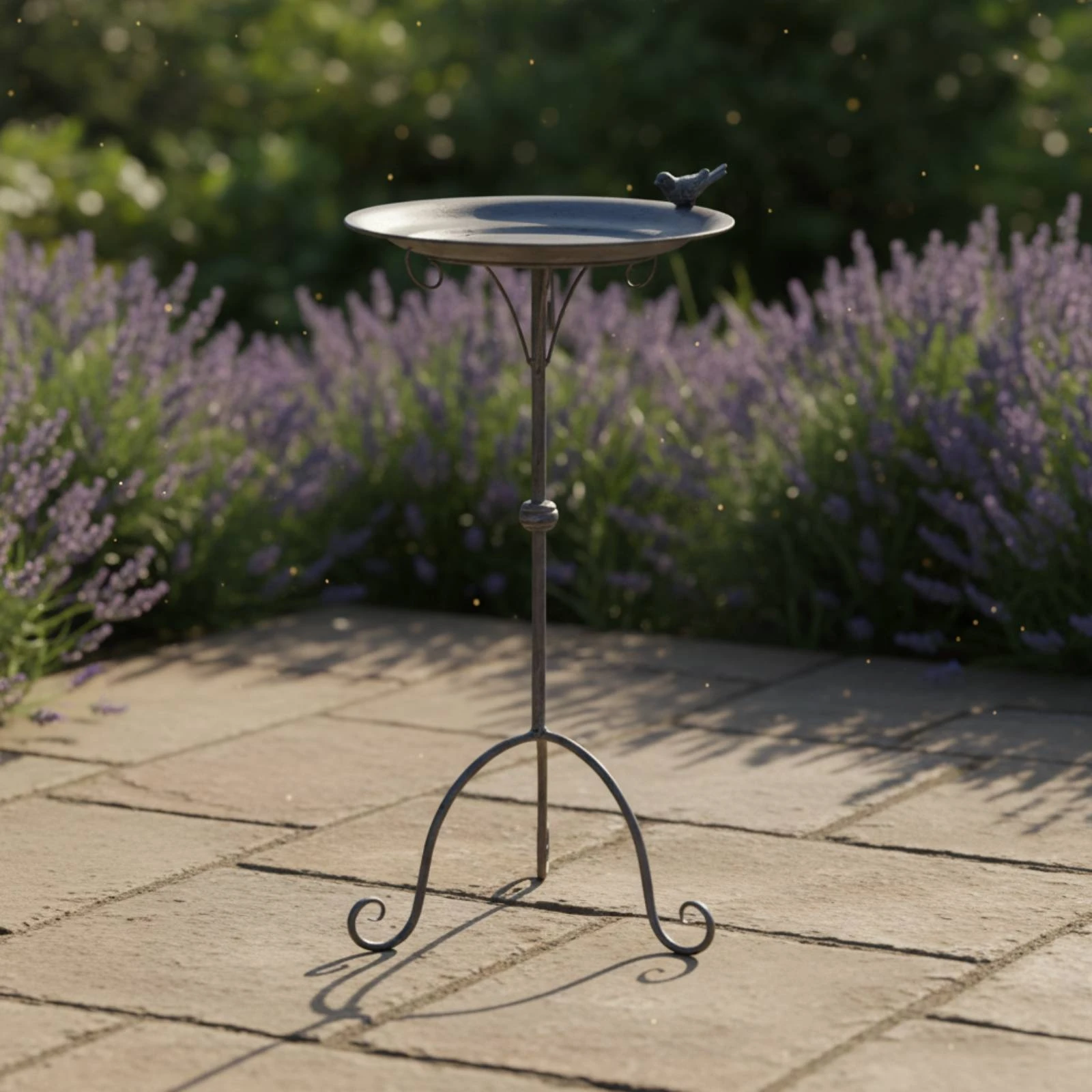 Metal Bird Feeder Tray Easy to Clean Garden Decor for Patio view 2