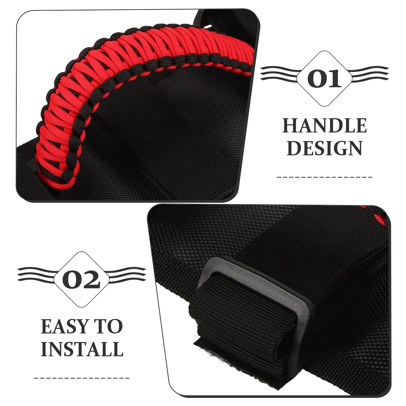 

Roof Handle Grip Vehicle Offroad Car Interior Accessory Stability Oxford Cloth Durable Car Interior Accessory Rope Handle