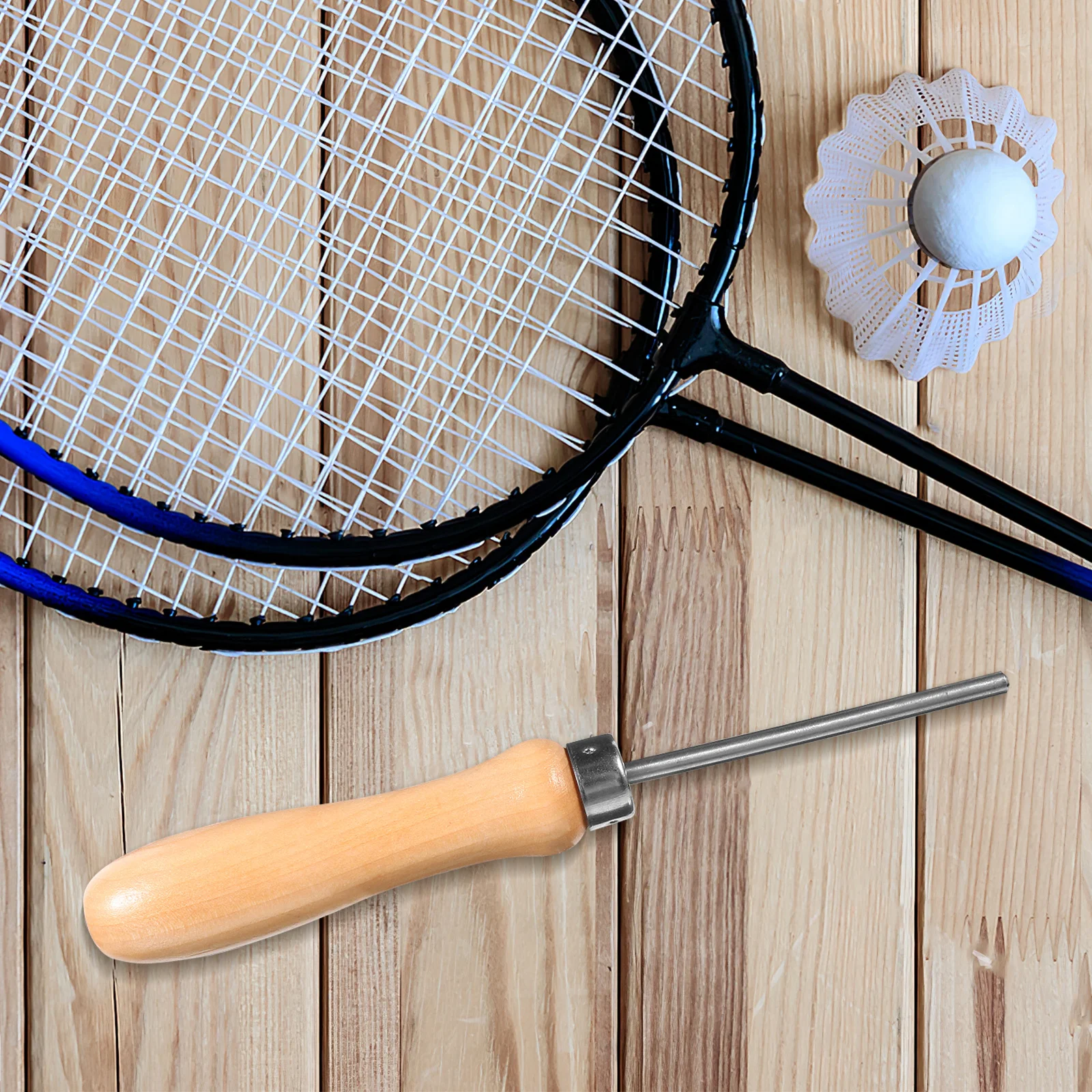 

Racket Stringing Tool Badminton Tennis Wire Pulling Awl Wooden Handle Portable Wire Fixing Accessories for Rackets
