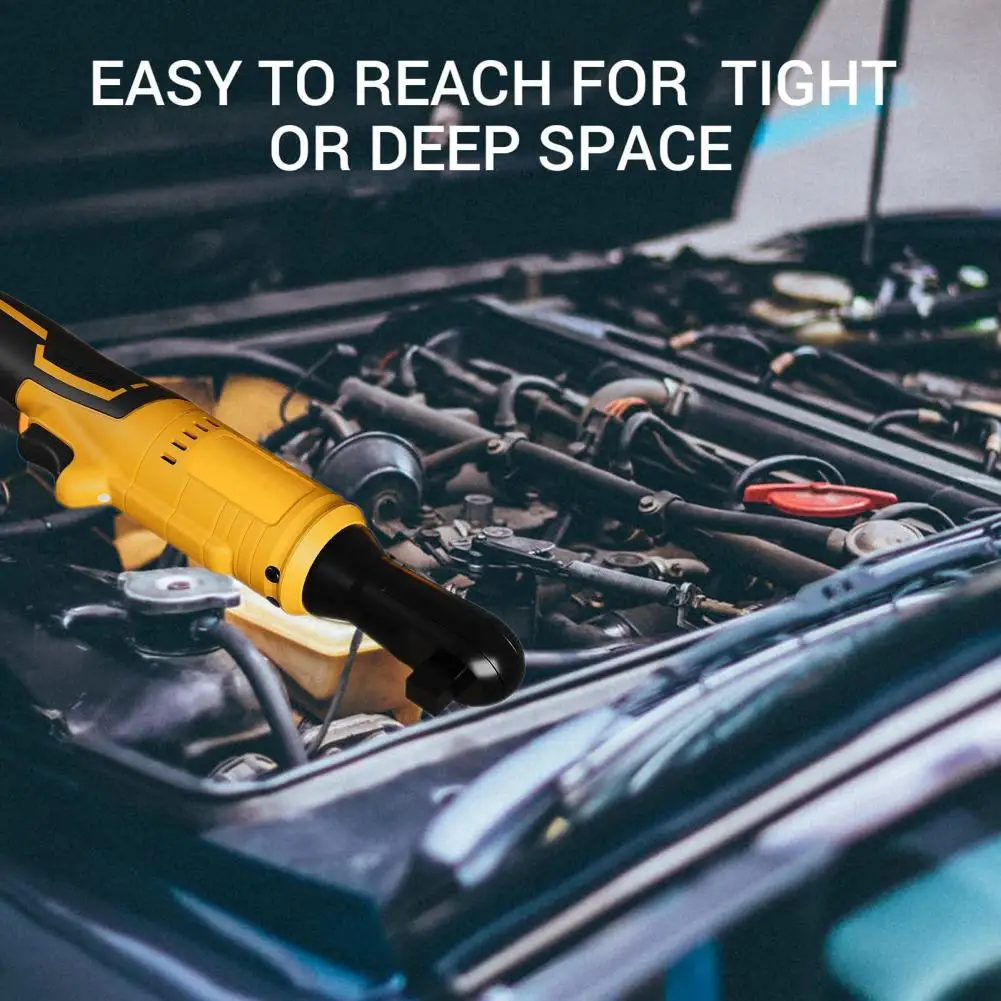 

High Torque Ratchet Wrench High-powered Electric Ratchet Wrench Set with Led Light Extension Bar for Vehicle Maintenance