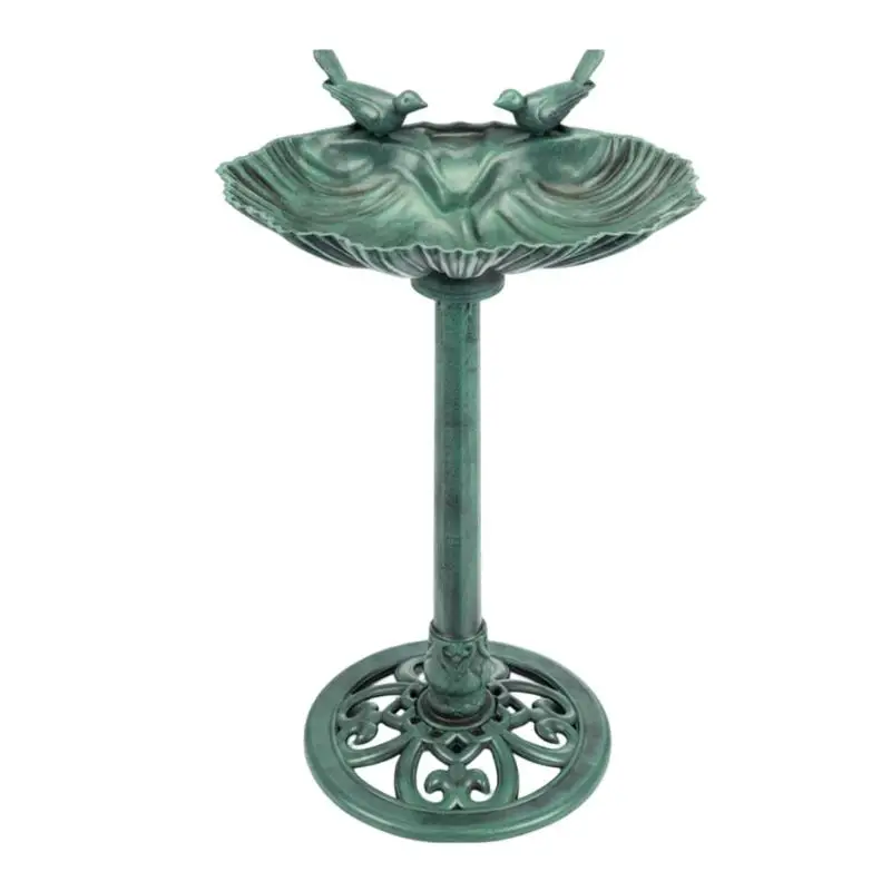 Garden Bird Bath for Yard and Balcony, Freestanding Feeding Bowl Stand with Washable Water Bowl for Outdoor Bird Viewing D2RD
