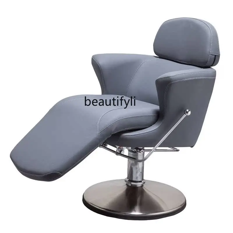 Hair cutting chair Hair salon special lift hair salon chair Simple modern reclining barber chair