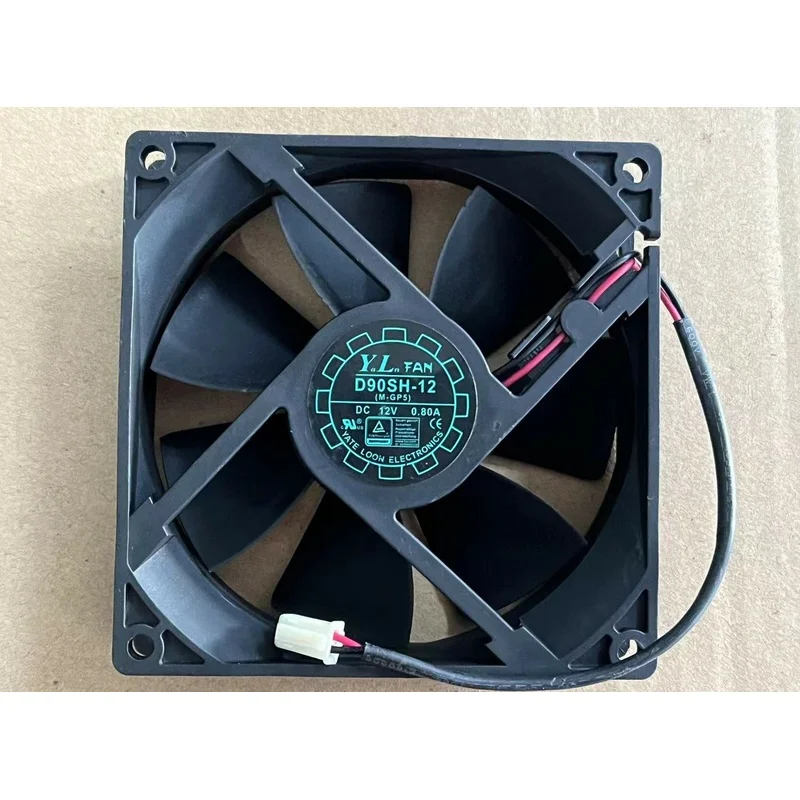 MY For Y.L.FAN 90*90*25 12V 0.80A D90SH-12 2 wire chassis cooling fan