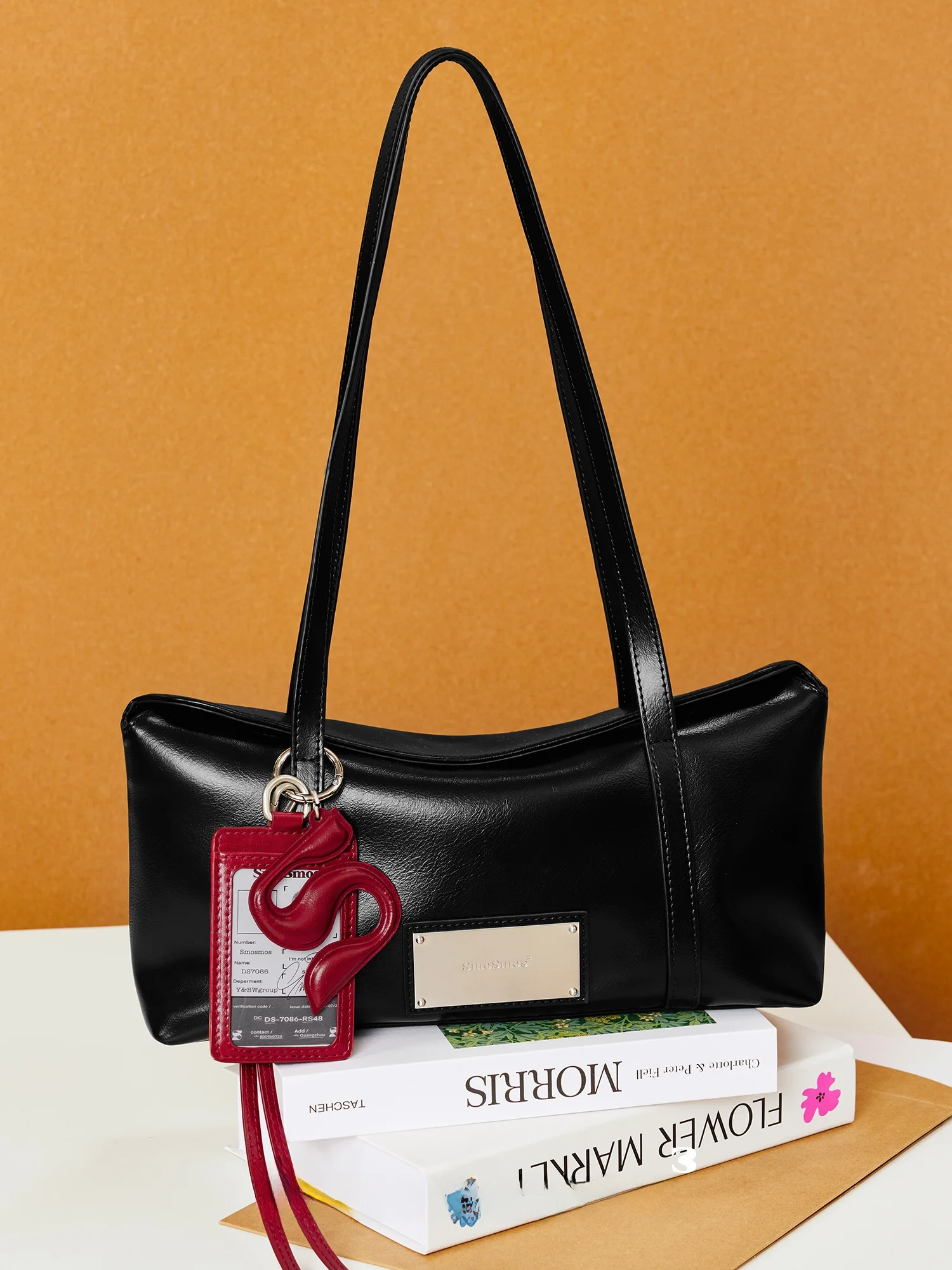 

SmoSmos Original Design Genuine Leather Underarm Bag Bla Versatile Commuter Single oulder Women's Bag