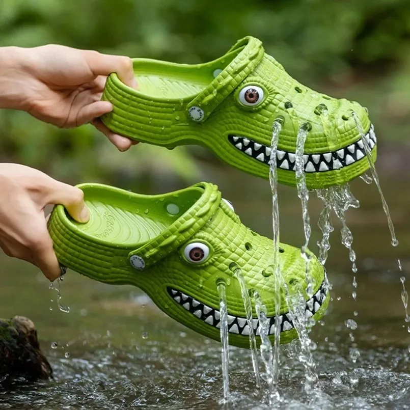 Home Slipper clog Crocodile men Sandals Cute Kawaii Cloud Summer Flip Flops Beach Slides Ladies House Shoes Flat Female Women