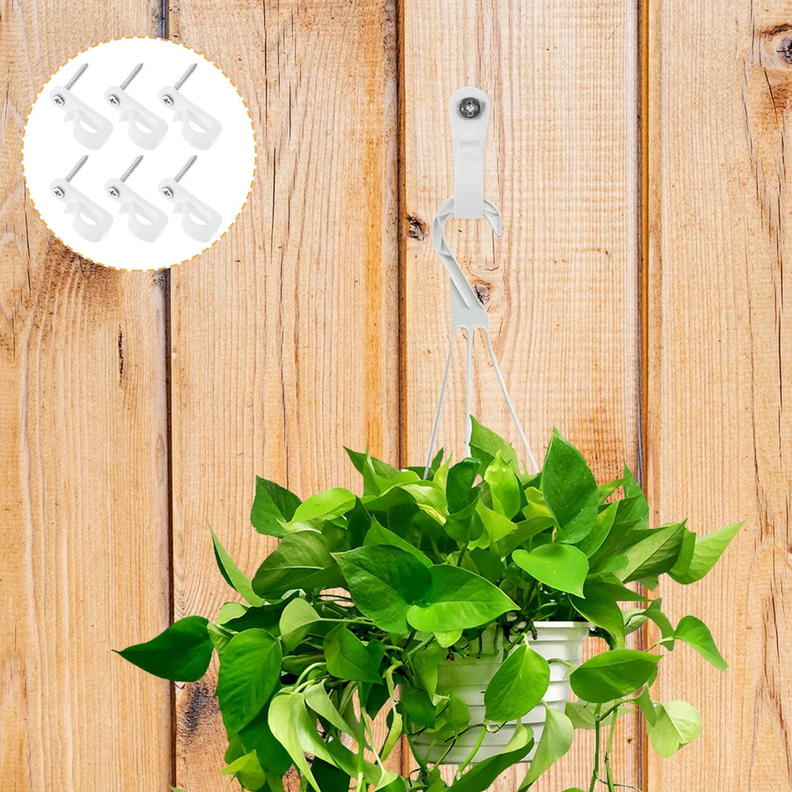 

20 Sets Hangers Hook Lamp Wire Clip Hooks Garden Lantern White Plastic Light Outdoor