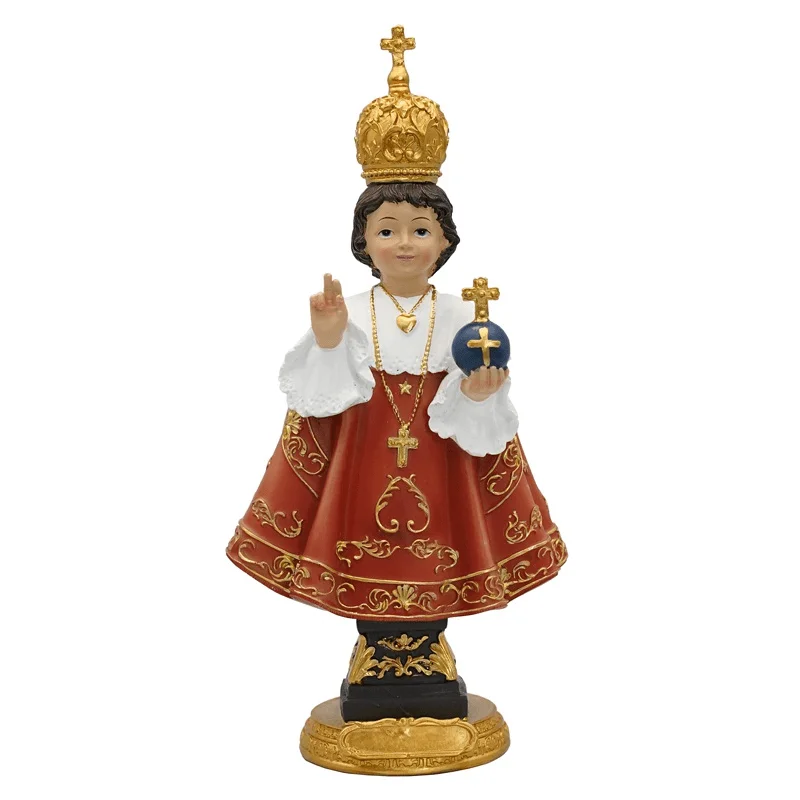22.5cm 30cm Prague Holy Infant Resin Statue Catholic Religious Home Decoration Figurine Art Church Icon