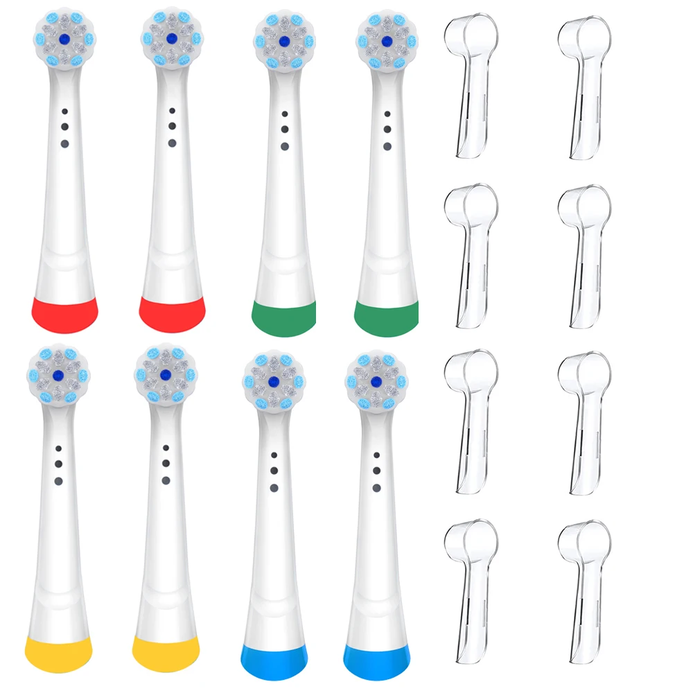 Compatible with Oral-B iO 3/4/5/6/7/8/9/10 Series Ultimate Clean Electric Toothbrush Replacement Brush Heads with Covers,8 Pack