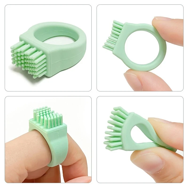 100Pcs Soft Silicone Teethers Children'S Toothbrush Portable Finger Toothbrush Head Dental Care Baby Health Emergency Toothbrush