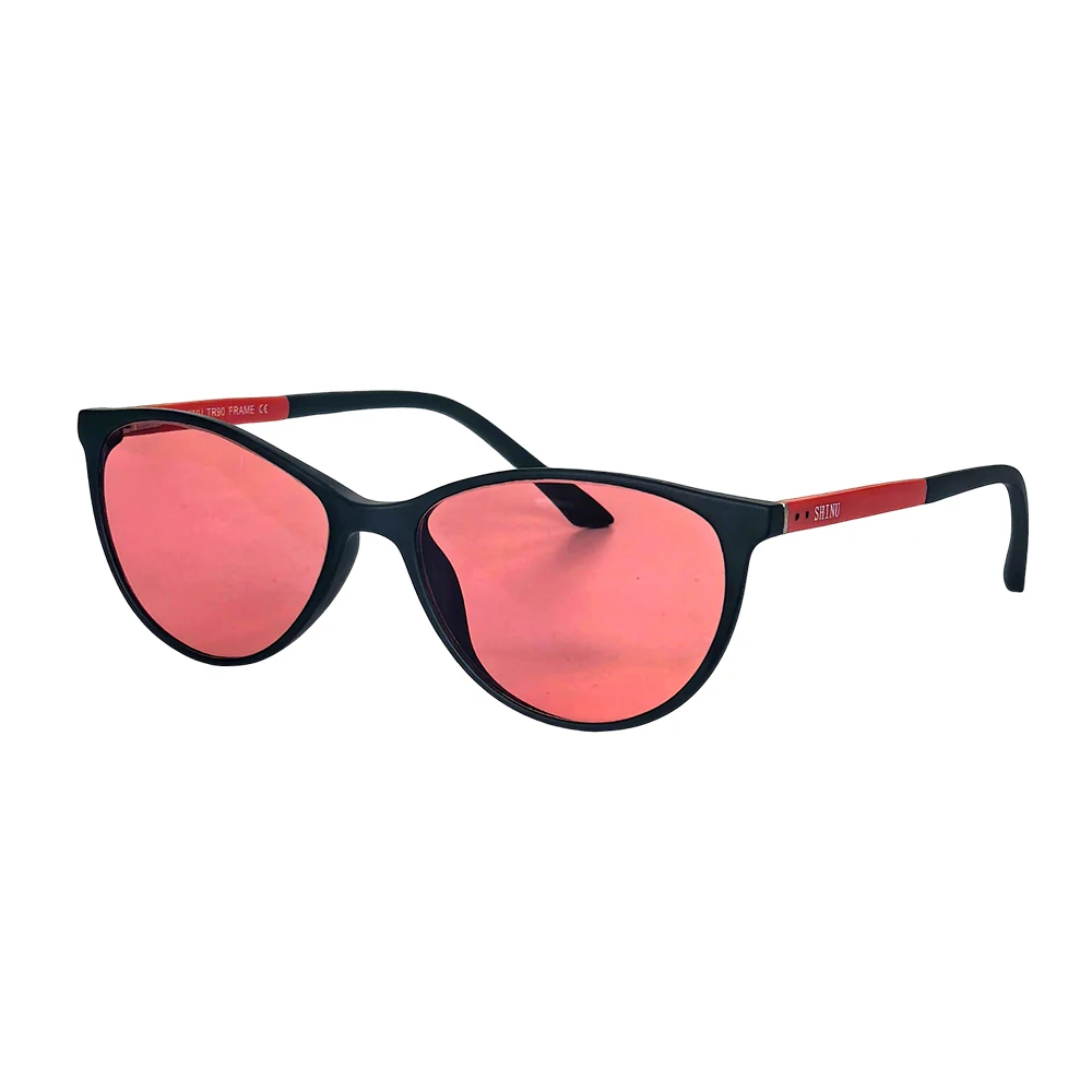 SHINU FL41 Migraine Glasses Block Screen Flicker Blue Light Computer Gaming Photophobia Relief Glasses for Laptop Small Face