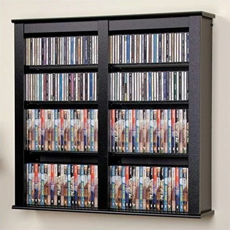 Floating Media Storage Shelf, Double Wall Mounted