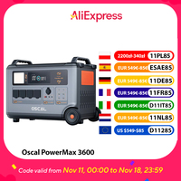 Oscal PowerMax 3600 Rugged Power Station, 3600Wh to 57600Wh LiFePO4 Battery, 14 Outlets, 5 LED Light Modes, Morse Code Signal