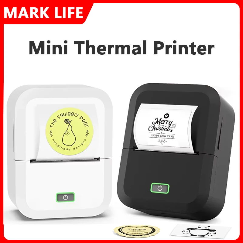 

Мини-термопринтер Marklife, беспроводной Bluetooth, портативная клейкая наклейка, печать этикеток, аналогичная этикетировочная машина B21 B1