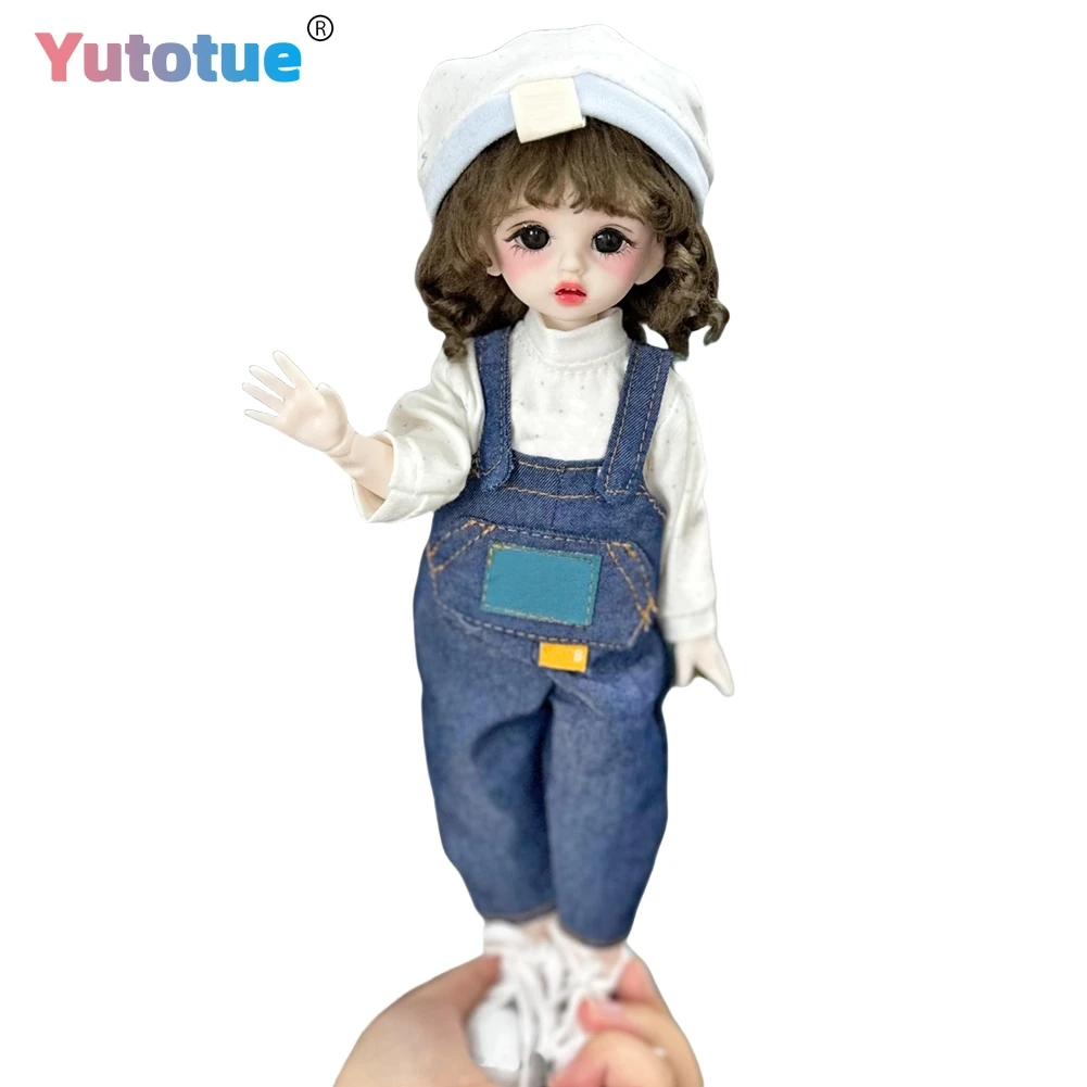 YUTOTUE 12 inch Height Girl Doll with Handpainted Makeup Fashion Clothes Set Kids Gift