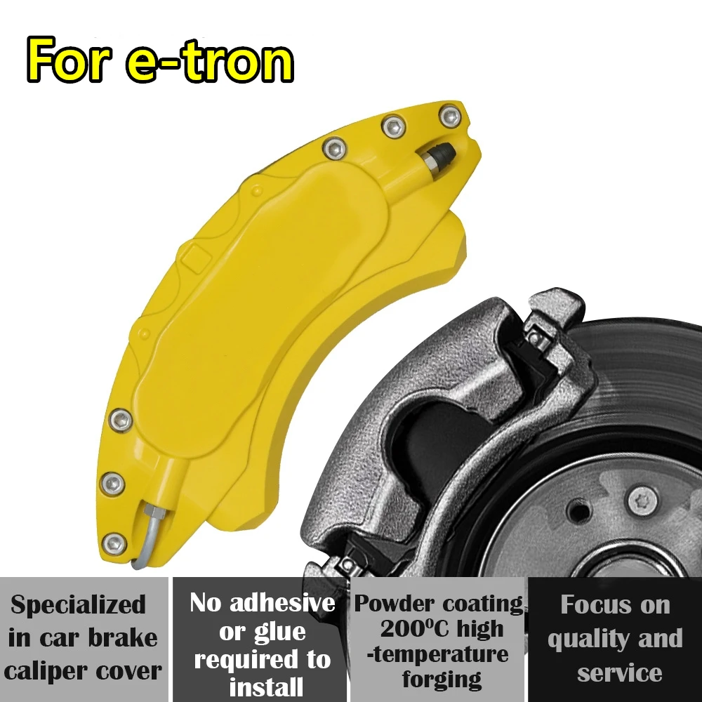 For Audi e-tron Car Brake Caliper Cover Aluminum Alloy Metal Exterior Kit Fit Sportback 55 50 quattro 2019 2021 2022 2023