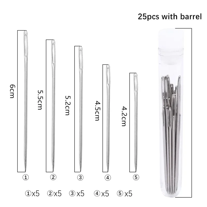 25Pcs/Lot Stainless Steel Beading Needles For Beads Threading String Jewelry Embroidery Bracelet Necklace Making Sewing Tools