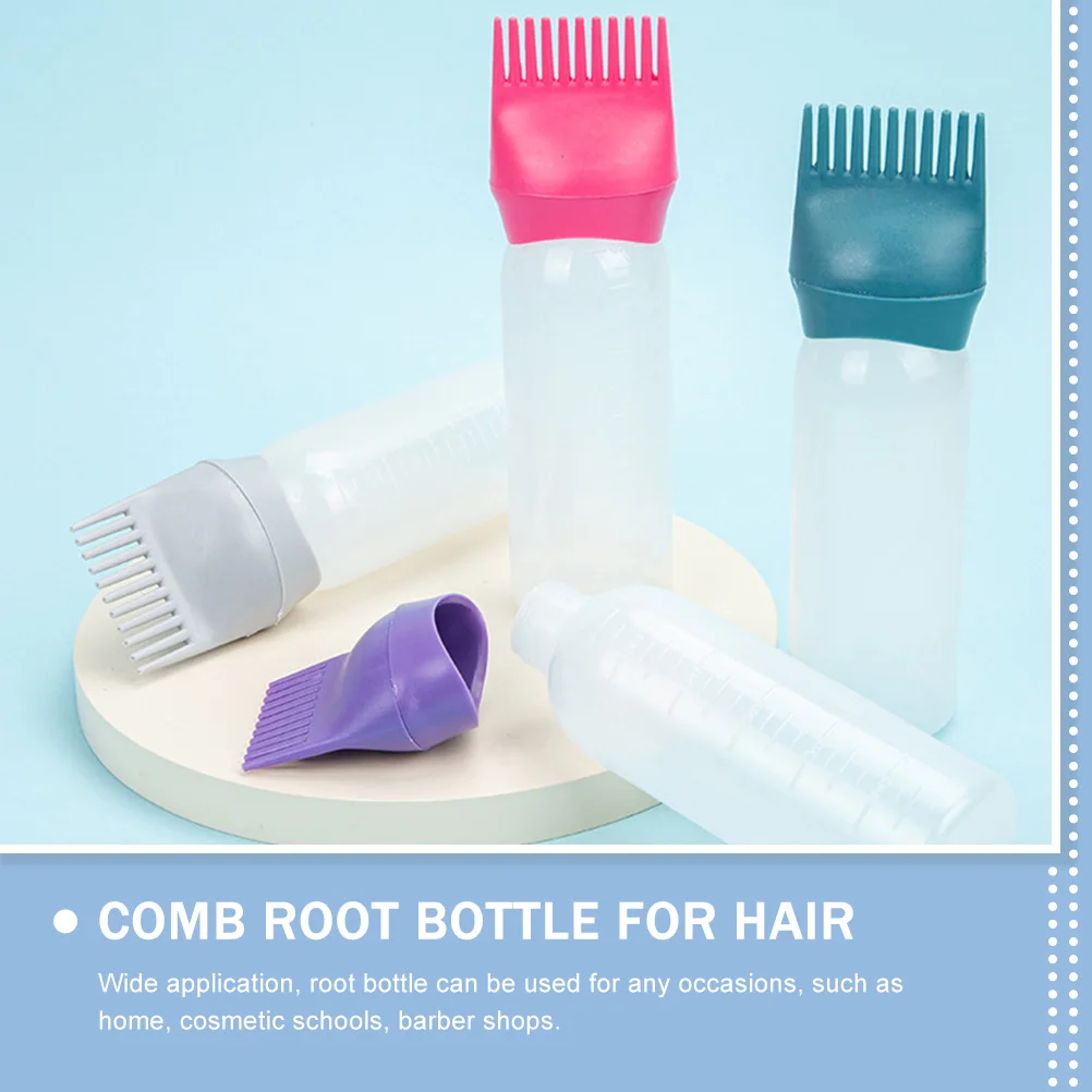 

6 Pcs Hair Dyeing Potion Bottle Oiling Dispenser Care Scalp Applicator for Massager Graduated Squeeze