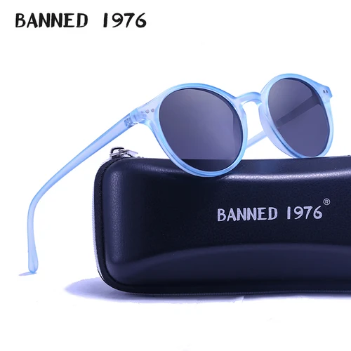 Imagen 1 del producto Gafas de sol polarizadas a la moda para hombre y mujer, gafas de sol redondas para conducir, gafas antideslumbrantes, gafas de sol para viajes, pesca y ciclismo