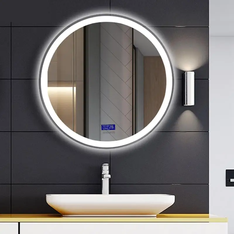 Modern Round led glass wall lamp Bathroom Mirror Light for project Dressing room wedding LED makeup mirror bedroom wall fixtures