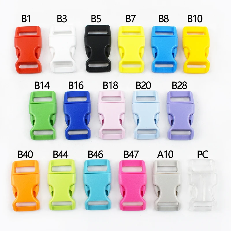 

5/10/20Pcs 10-25mm Bag Side Release Clasp Dog Collar Plastic Clip Buckle Backpack Belt Adjust Buckles Webbing Strap Closure Hook