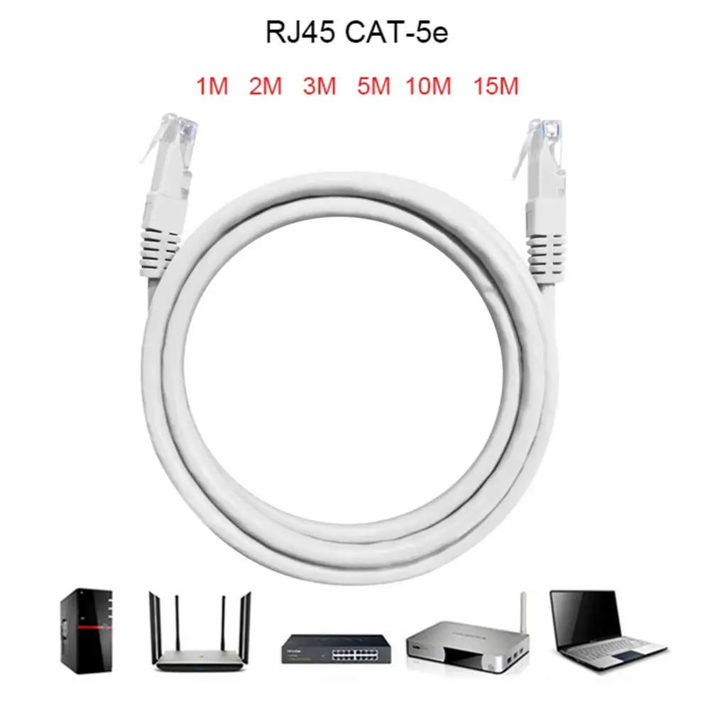 1/2/3/5/10M CAT-5E RJ45 Ethernet LAN Network Cable With Standard RJ45 Network Cable Interface For Computers And Switches