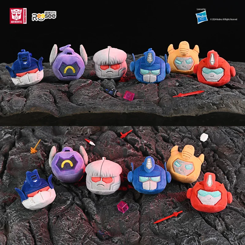 Transformers Plush Pendant Blind Box (Pick a Random One), Optimus Prime Megatron Cartoon Doll Keychain Bag Charm Fans Gifts
