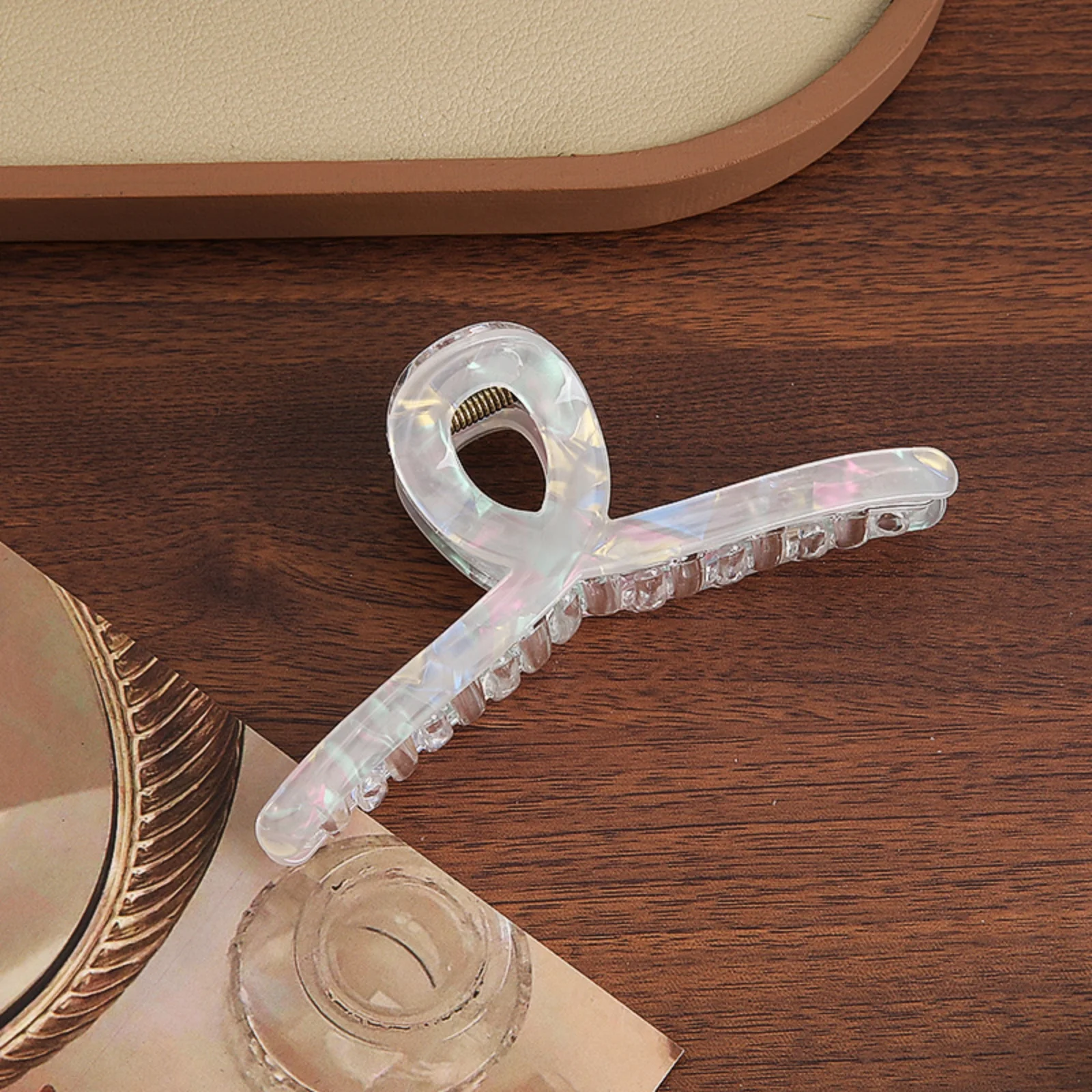 1 Stück schillerndes Band – geformtes Haarklammern-Set, 4 Pastellfarben, stilvolle Haarklammern für Frauen, schicke Hochsteckfrisur-Accessoires – Detail 8