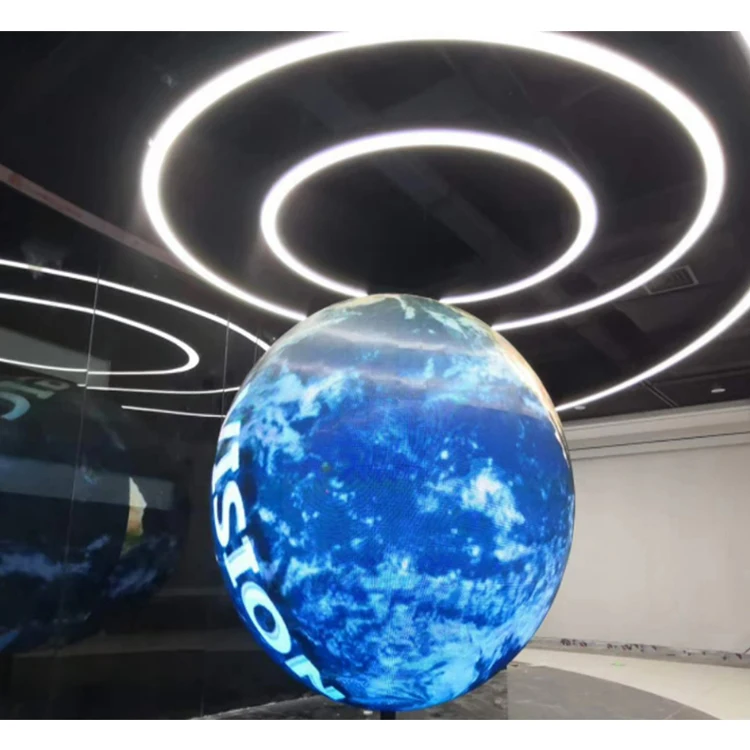 Customized Size 55 Inch Indoor Full Color Advertising LED Display Ball Screen Spherical LED Display