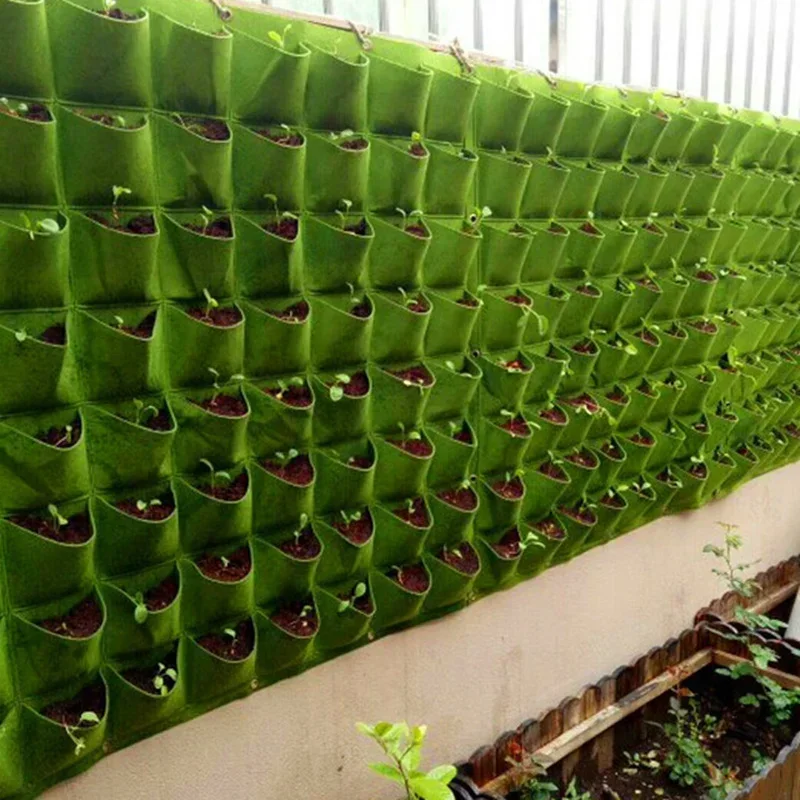 Bolsos De Parede Pendurados Saco De Plantio, Vaso De Flores, Casa Jardim Crescer Saco, Pote De Plantas De Suculentas Verticais, Decoração Para Casa,