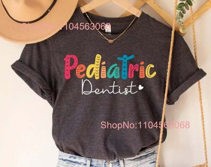 Camiseta para dentista pediátrica, assistente dental, cuidados odontológicos para crianças, especialista, higienista, escola, mangas compridas ou curtas