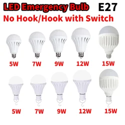 LED Emergency Light E27 5/7/9/12/15W Led Lamp Wireless Rechargeable Battery Light Bulb Lamp Outdoor LED Tent Lantern With Hooks