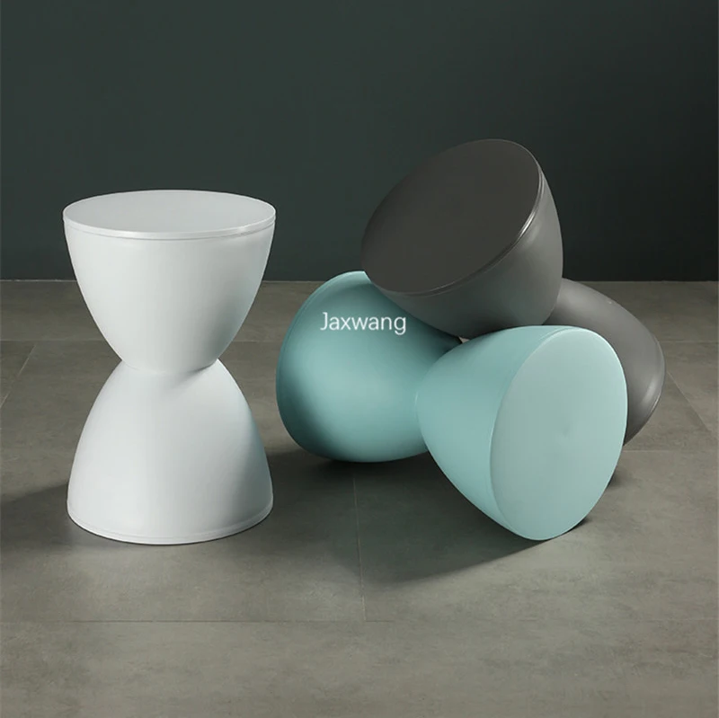 

Customized Living Room Ottomans Nordic Shoe Changing Stool Creative Makeup Household Plastic Living Room Ottoman Plastic Stools