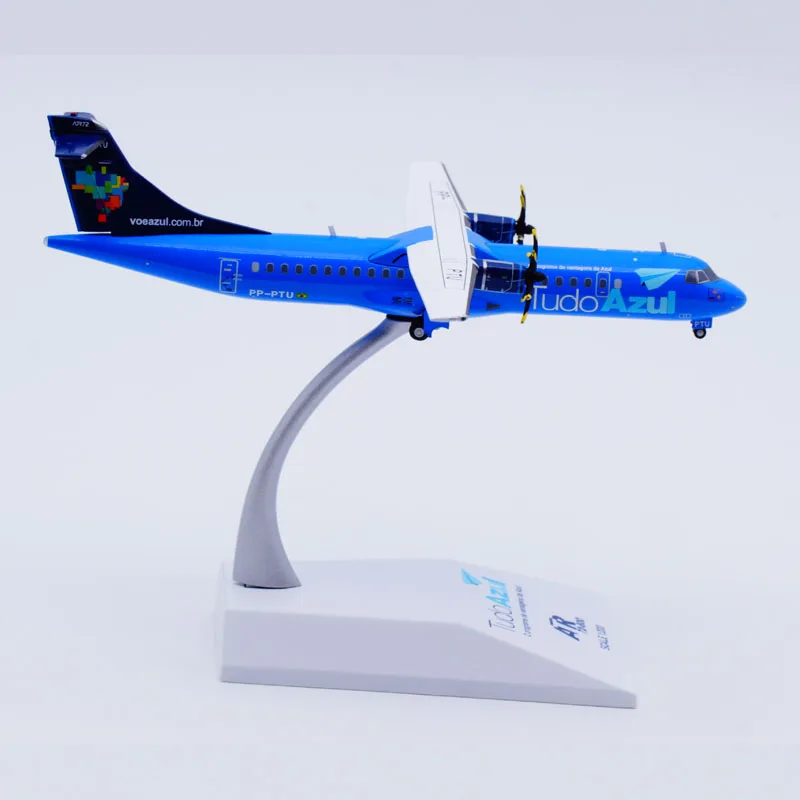 LH2314 Alloy Collectible Plane Gift JC Wings 1:200 Tudo AZUL Airlines ATR72-500 Diecast Aircraft Model PP-PTU With Stand