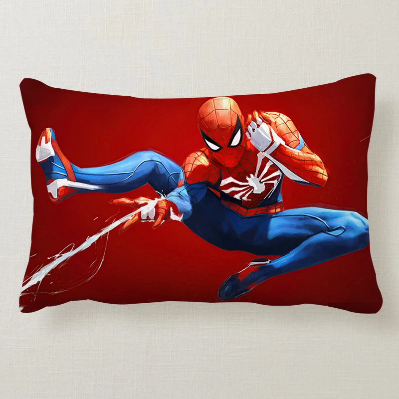 Marvels SpiderMans poszewka na poduszkę poszewka na poduszkę 50x30CM 60x40CM chłopcy kreskówka Anime nowa dekoracja pokoju dzieci urodziny Kawaii słodkie prezenty