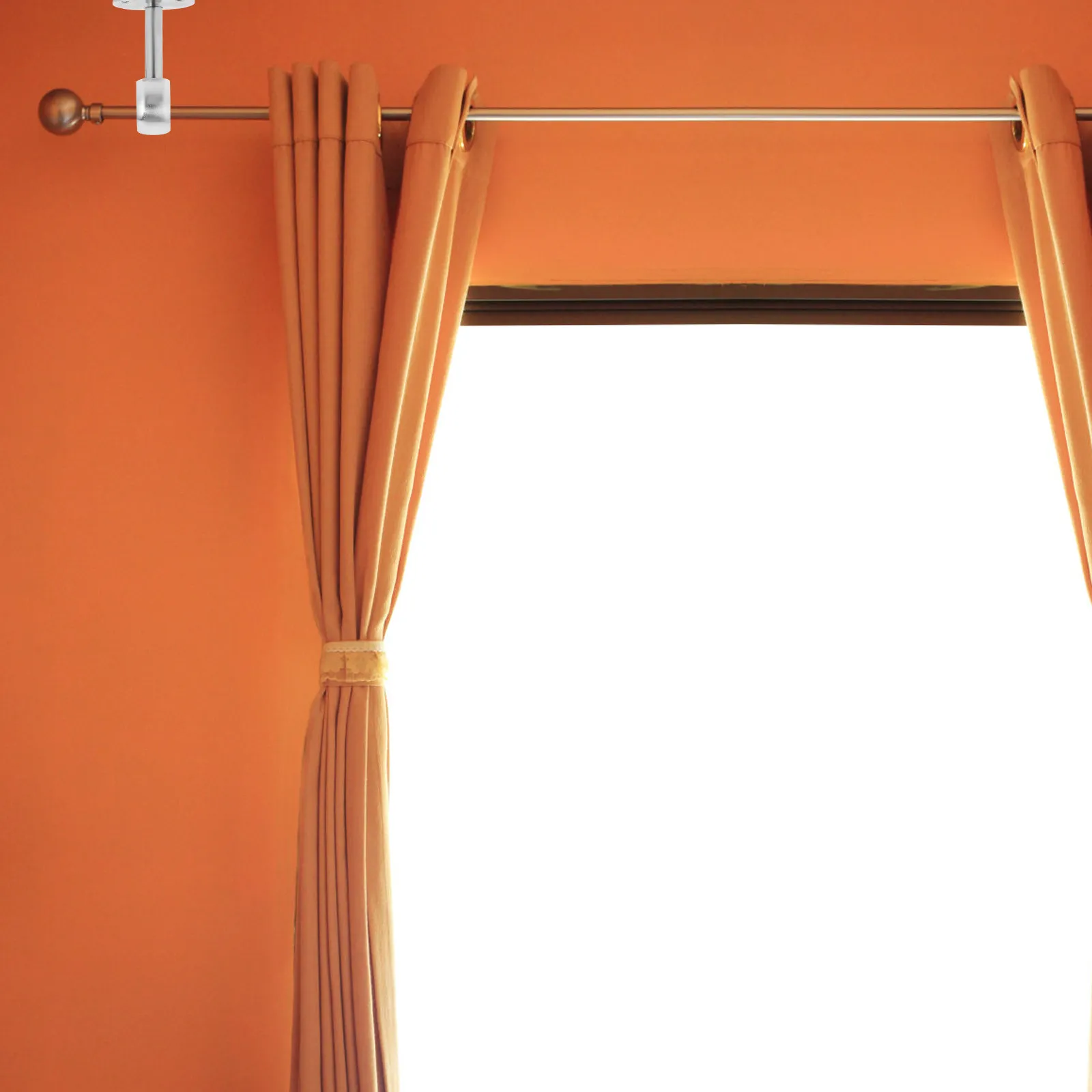 

Комплект из 2 держателей для штанги в шкаф из нержавеющей стали, усиленные кронштейны для труб 25 мм, настенное/потолочное крепление, аксессуар для гардероба