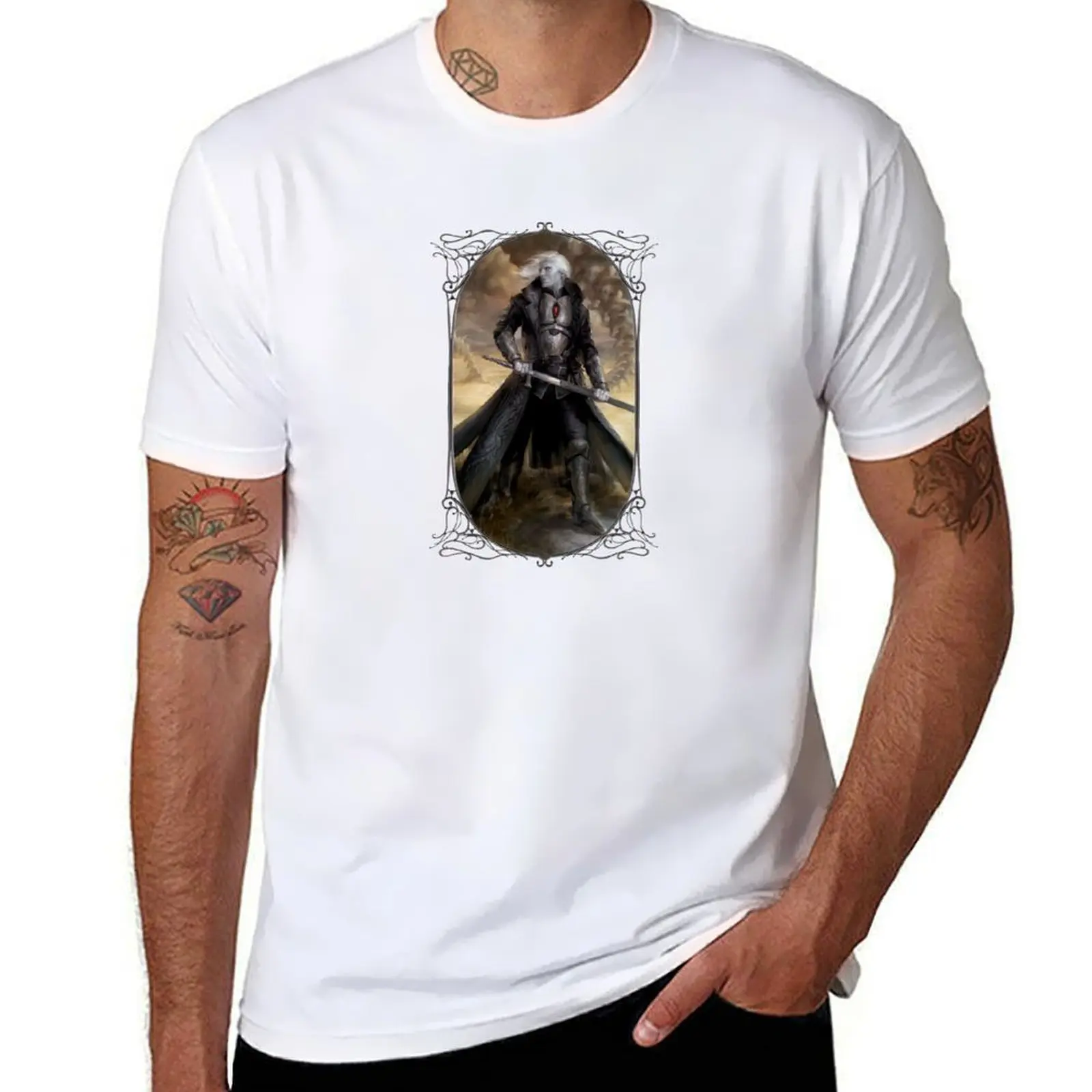 

Sorin Planeswalker - Fantasy Vampire T-Shirt Basic Plain Short Sleeve Crew Neck Tee