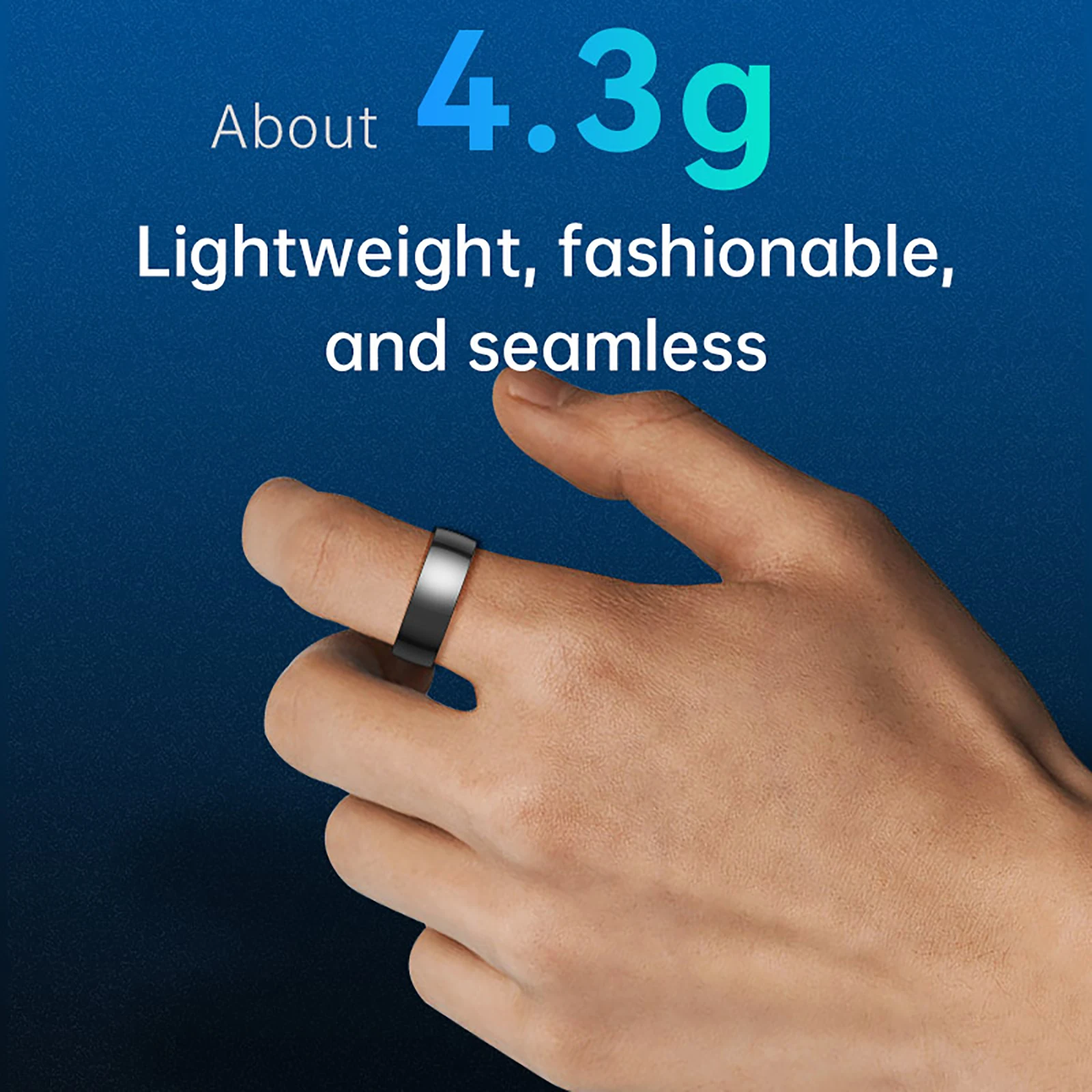 Men Women Smart Ring Heart Rate Blood Pressure Blood Oxygen Sleep Monitor Waterproof Smart Ring Multi-sport Mode For Android IOS