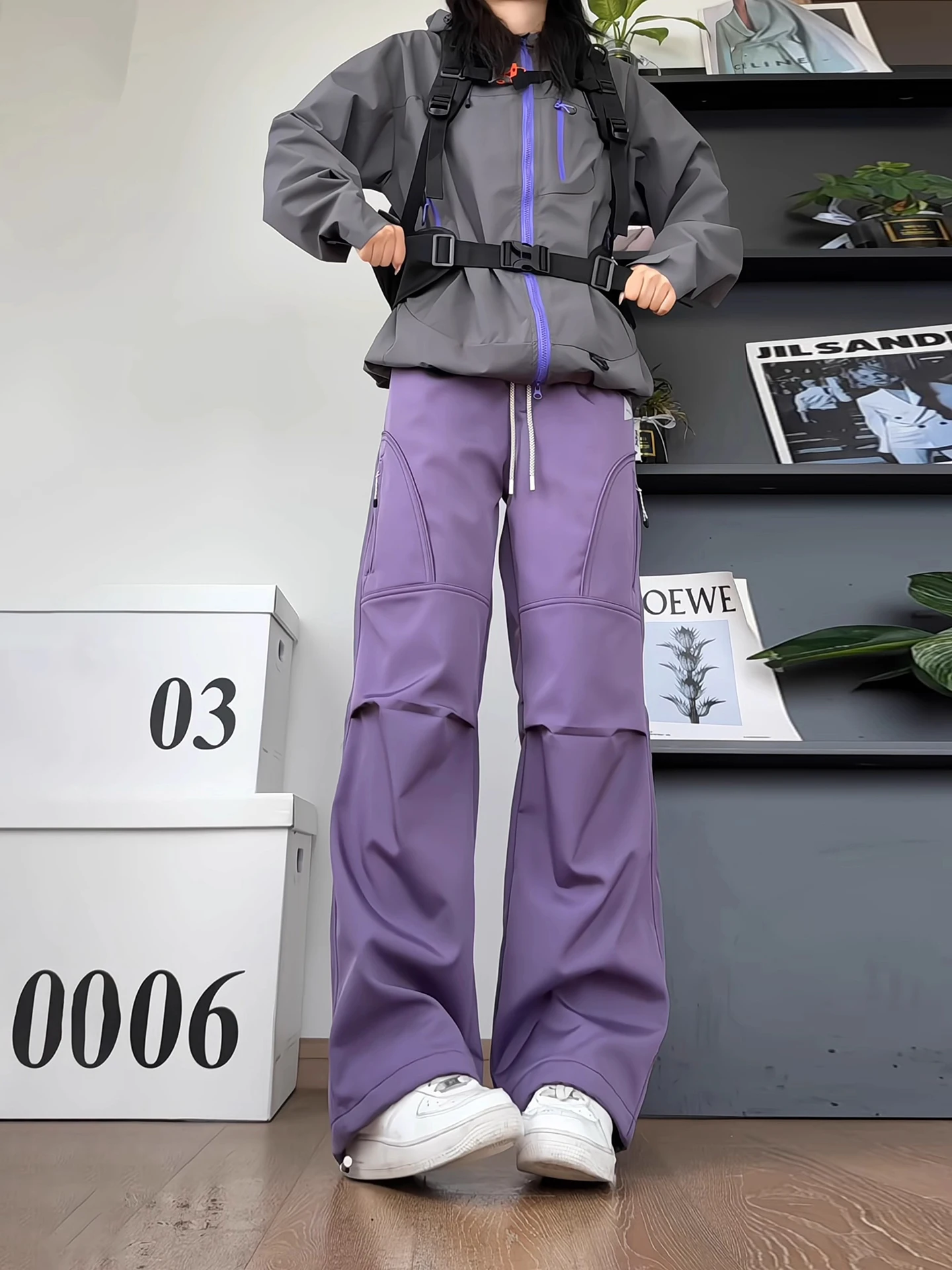 

Thiened Fce Lined Ski Pants Men's Outdoor Hiking Mountain Climbing Trousers Durable Soft ell Cargo Pants Winter Warm