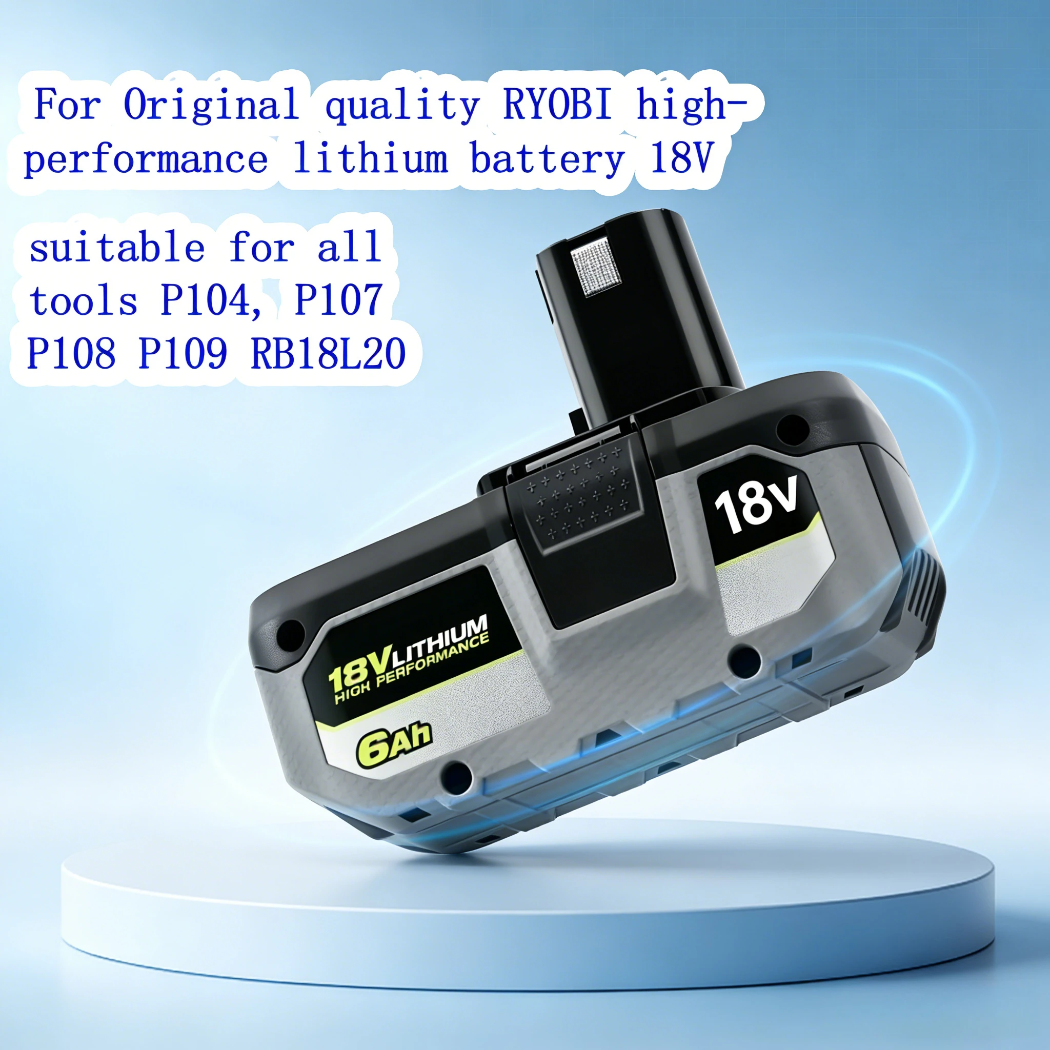 

For New Original quality RYOBI high-performance lithium battery 18V , suitable for all tools P104, P107 P108 P109 RB18L20