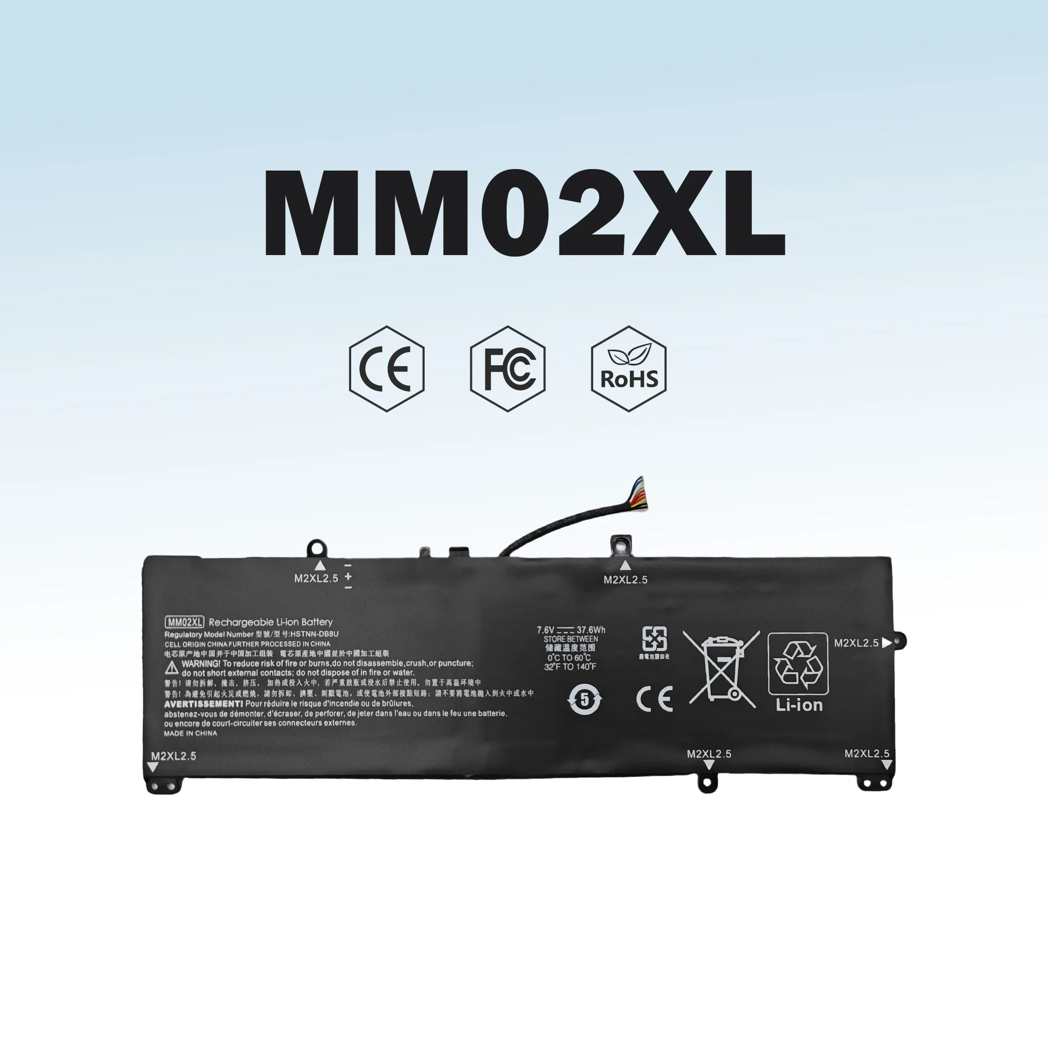 

Аккумулятор для ноутбука MM02XL, совместимый с HP Pavilion 13-AN0000TU Series HSTNN-DB8U L27868-1C1